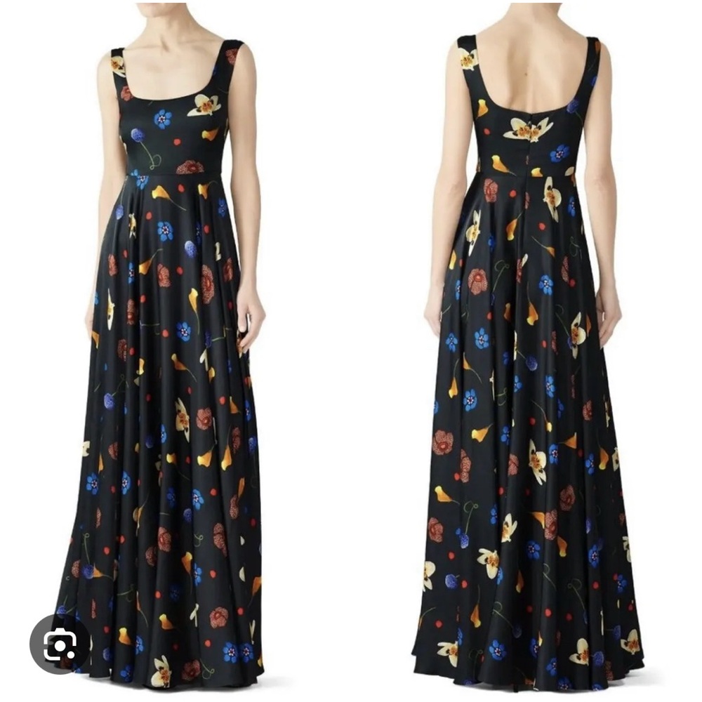 Solace London Black and Blue Sleeveless Maxi Dress